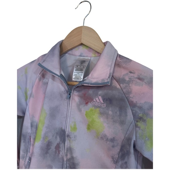 Adidas Youth Girls  Full Zip Light Track Jacket Size Small - Picture 3 of 4